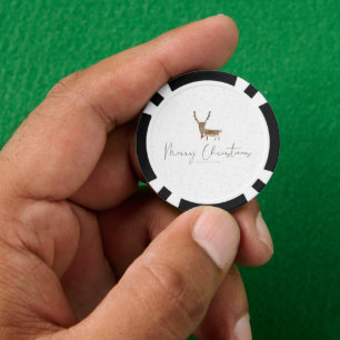 SlipperyJoe's Linienkunst-Silhouette Rentier minim Pokerchips