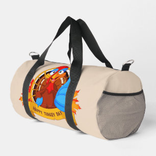 SlipperyJoe's lustige Cartoon-Thanksgiving-Gestalt Duffle Bag