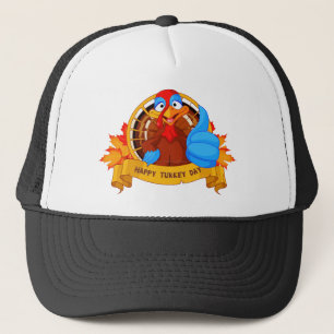 SlipperyJoe's lustige Cartoon-Thanksgiving-Gestalt Truckerkappe