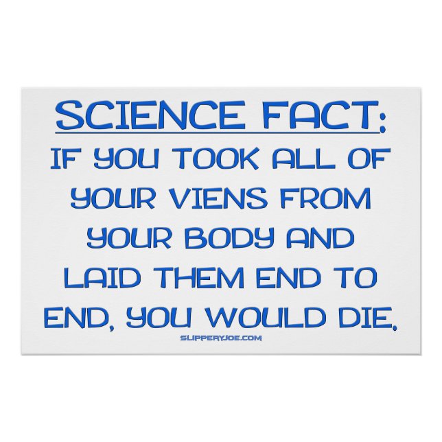 SlipperyJoe's lustige Sprichwort-Science-Faktum Bl Poster (Vorderseite)