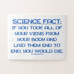 SlipperyJoe's lustige Sprichwort-Science-Faktum Bl Puzzle