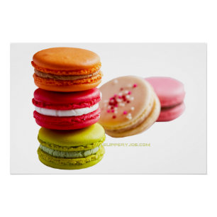 SlipperyJoe's Macaroon-Kekse, französisch gestapel Poster