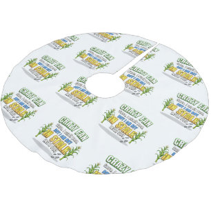 SlipperyJoe's Maisstängel folgen einem verrückten Polyester Weihnachtsbaumdecke