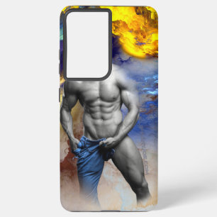 SlipperyJoe's Man Dampfschienenlose abs-Sechspack- Samsung Galaxy Hülle
