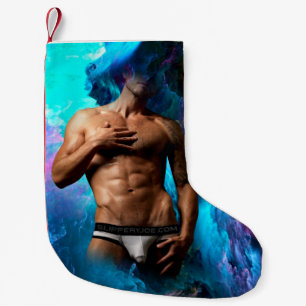 SlipperyJoe's Man-Unterwäsche-Wölbung lila blaue A Kleiner Weihnachtsstrumpf