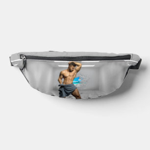 SlipperyJoe's Mann Handtuch kaputte weiße Ziegelwa Bauchtasche