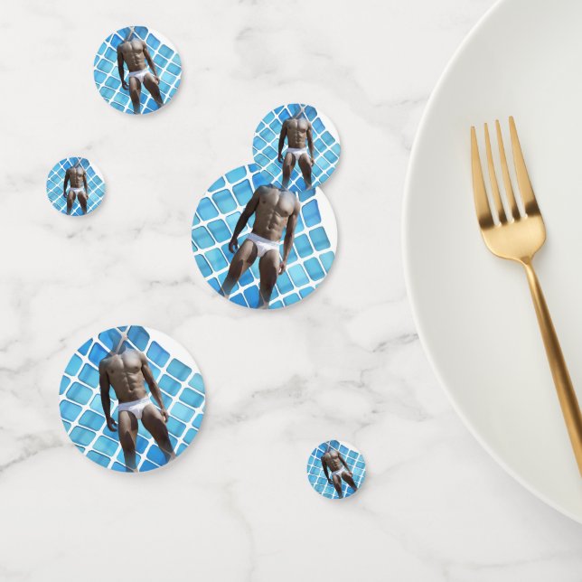 SlipperyJoe's Mann Unterwäsche 6-Pack Brustkorb mä Konfetti (Gruppe)