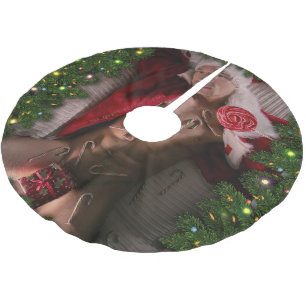 SlipperyJoe's männliche Brust Sechserpack Bauch na Polyester Weihnachtsbaumdecke