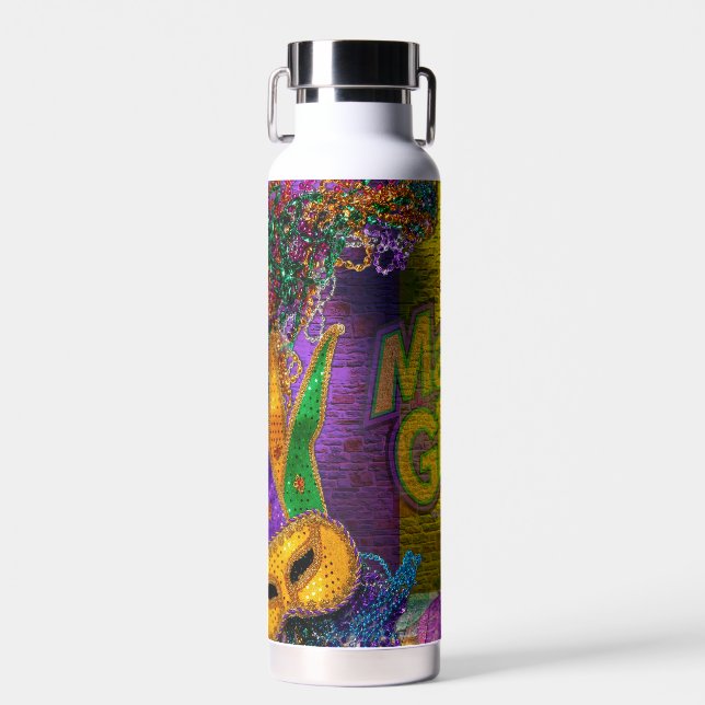 SlipperyJoe's Mardi Gras Bead Necklaces verdoppelt Trinkflasche (Vorne)