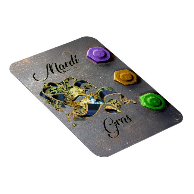 SlipperyJoe's Mardi Gras feiert dekorative Ve Magnet (Rechte Seite)