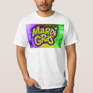 SlipperyJoe's Mardi Gras Kronen lila Goldgrün w T-Shirt