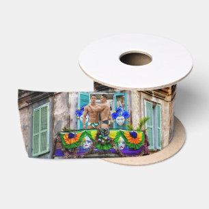 SlipperyJoe's Mardi Gras maskiert Perlendekoration Satinband