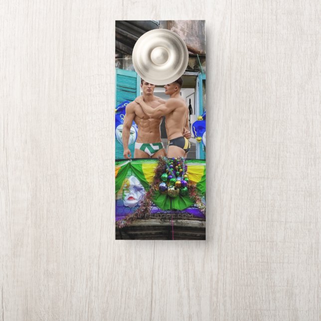 SlipperyJoe's Mardi Gras maskiert Perlendekoration Türanhänger (Auf Knauf)