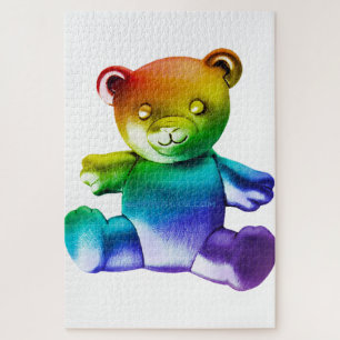 SlipperyJoe's Metal Teddy Bären Regenbogen Stolz Z Puzzle