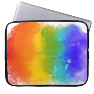 SlipperyJoe's moderne Pride-Splatter-Energie und - Laptopschutzhülle