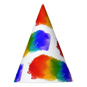 SlipperyJoe's moderne Pride-Splatter-Energie und - Partyhütchen