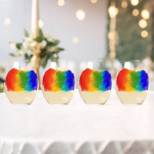 SlipperyJoe's moderne Pride-Splatter-Energie und - Weinglas Ohne Stiel