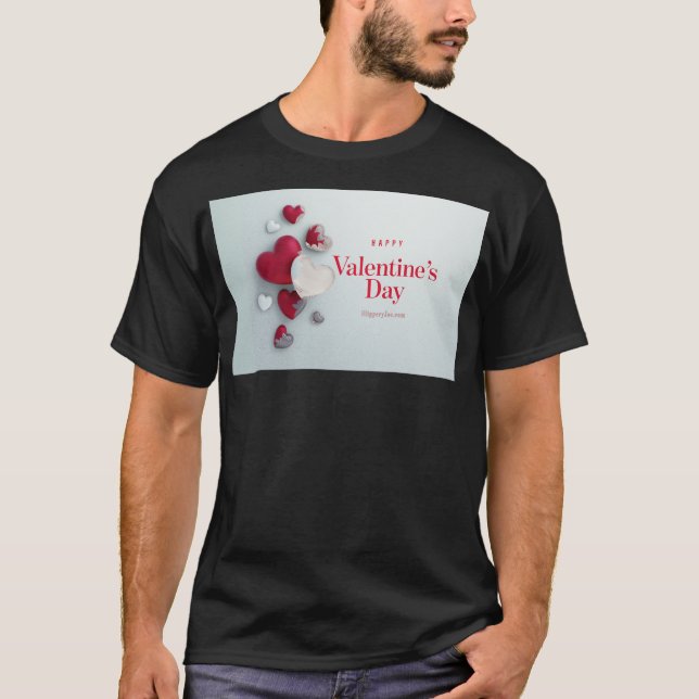 SlipperyJoe's moderner Valentinstag-Layout-Künstle T-Shirt (Vorderseite)