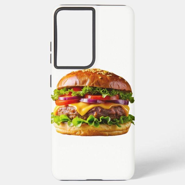 SlipperyJoe's mouthwatering cheeseburger crispy ba Samsung Galaxy Hülle (Rückseite)
