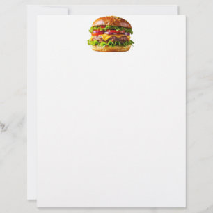 SlipperyJoes mundwässernder Cheeseburger knusprig  Briefbogen