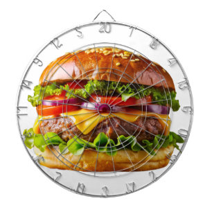 SlipperyJoes mundwässernder Cheeseburger knusprig  Dartscheibe