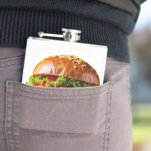 SlipperyJoes mundwässernder Cheeseburger knusprig  Flachmann