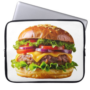 SlipperyJoes mundwässernder Cheeseburger knusprig Laptopschutzhülle
