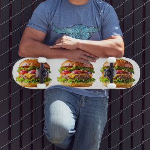 SlipperyJoes mundwässernder Cheeseburger knusprig Skateboard