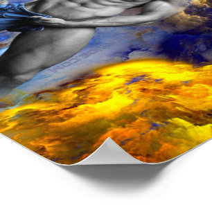 SlipperyJoe's muskulöse Mann-Physik-Dampf-Shirtle Poster