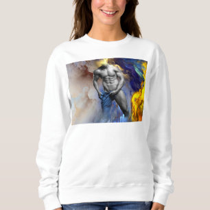 SlipperyJoe's muskulöse Mann-Physik-Dampf-Shirtle Sweatshirt