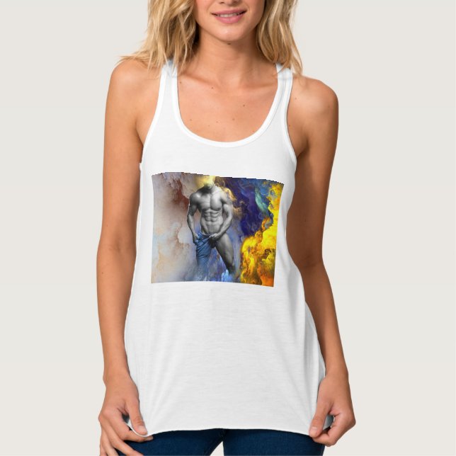 SlipperyJoe's muskulöse Mann-Physik-Dampf-Shirtle Tank Top (Vorderseite)