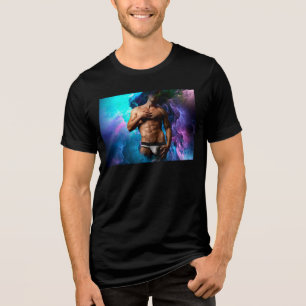 SlipperyJoe's muskulöse Männerunterwäsche Beule ko Tri-Blend Shirt