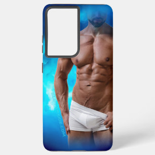 SlipperyJoe's muskulöser bärtiger Mann oberkörperf Samsung Galaxy Hülle