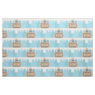 SlipperyJoe's muskulöser kahler Bärenmann stilisie Stoff