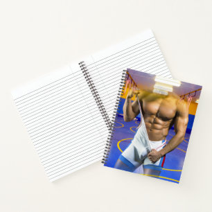 SlipperyJoe's muskulöser Mann Wölbung Sechs-Pack G Notizbuch