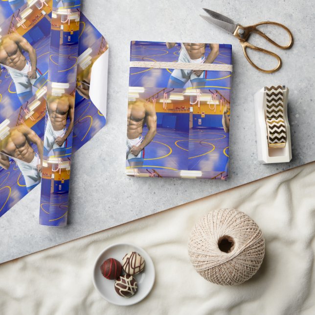 SlipperyJoe's muskulöser Mann wütet Sechserpack-Gy Geschenkpapier (Kunsthandwerk)