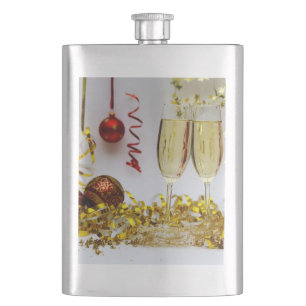 SlipperyJoe's Neujahrsfeier Toast golden Flachmann