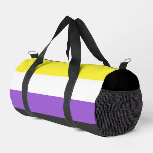SlipperyJoe's Nonbinäre Pride-Flagge gelb weiß lil Duffle Bag