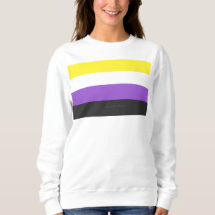 SlipperyJoe's Nonbinäre Pride-Flagge gelb weiß lil Sweatshirt