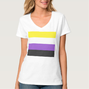 SlipperyJoe's Nonbinäre Pride-Flagge gelb weiß pu T-Shirt