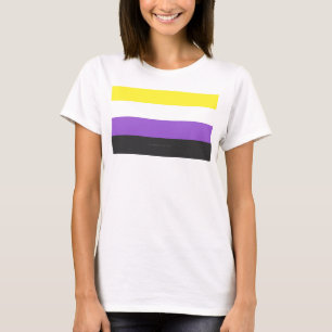 SlipperyJoe's Nonbinäre Pride-Flagge gelb weiß pu T-Shirt