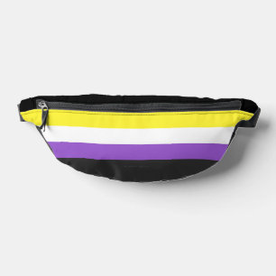 SlipperyJoe's Nonbinary Pride Flag gelb weiß lila Bauchtasche