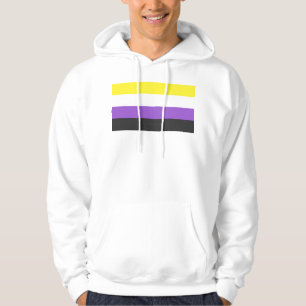 SlipperyJoe's Nonbinary Pride Flag gelb weiß lila Hoodie