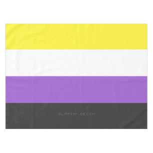 SlipperyJoe's Nonbinary Pride Flag gelb weiß pu Tischdecke