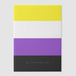 SlipperyJoe's Nonbinary Stolzflagge gelb weiß lila
