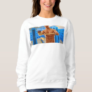 SlipperyJoe's oberkörperfreier muskulöser Mann Abs Sweatshirt