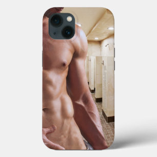 SlipperyJoe's oberkörperfreier muskulöser Männer-T Case-Mate iPhone Hülle