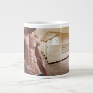 SlipperyJoe's oberkörperfreier muskulöser Männer-T Jumbo-Tasse