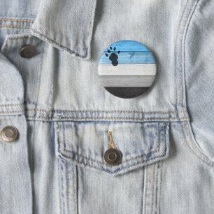 SlipperyJoe's Otter-Pfoten-Holzkastenstruktur Bär- Button