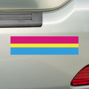 SlipperyJoe's pansexual Stolz Flag Gender-blinde p Autoaufkleber